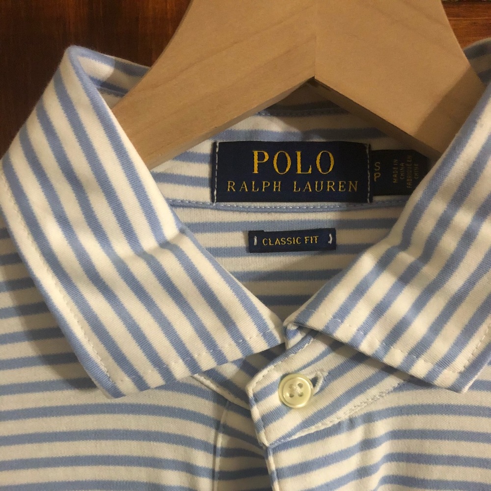 Blue Stripe Ralph Lauren Polo